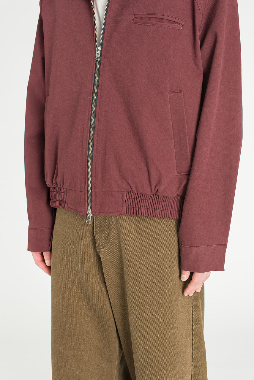 Menswear | Mini Bomber Jacket, Burgundy
