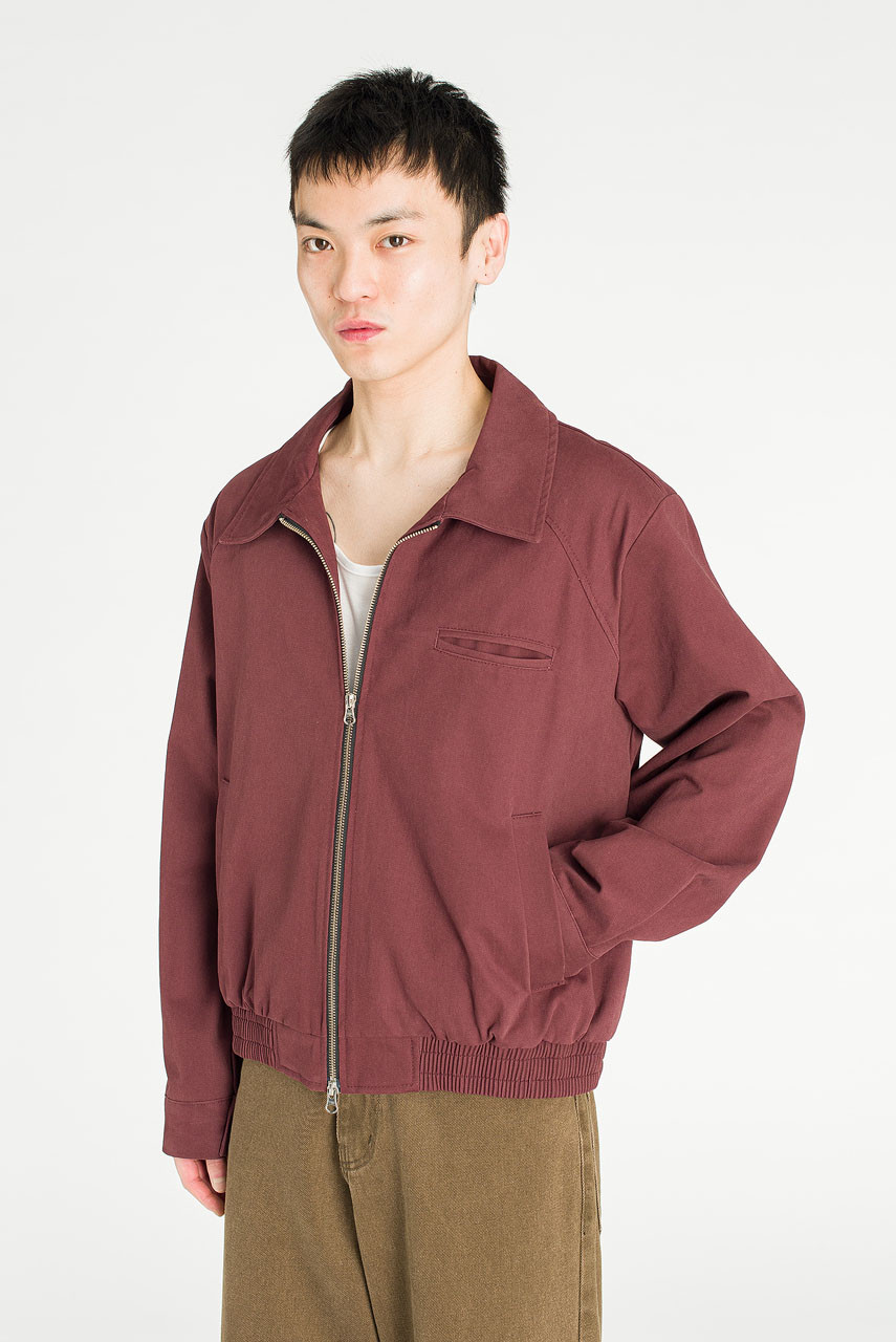 Menswear | Mini Bomber Jacket, Burgundy