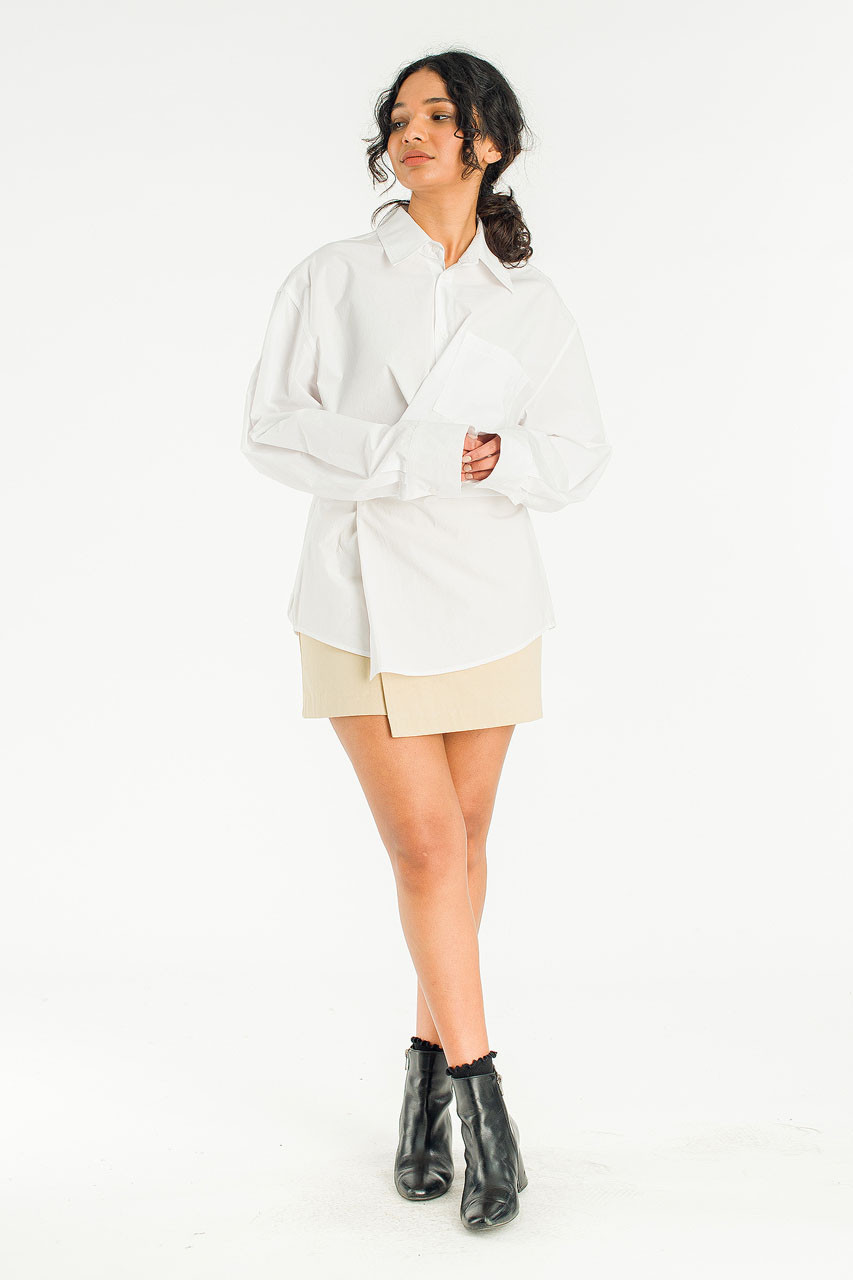 Hale Shirt Layer Dress, Ivory