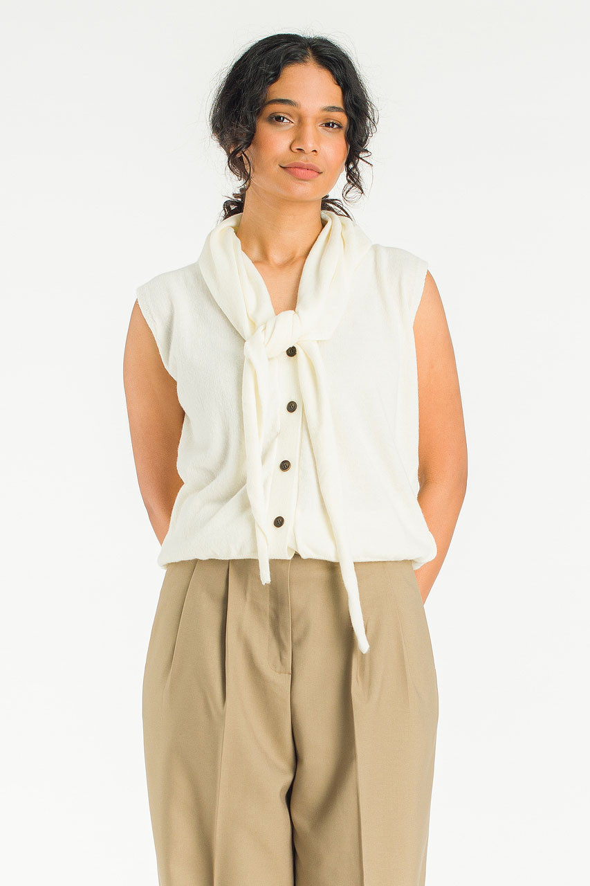 Shawl Set Vest, Ivory