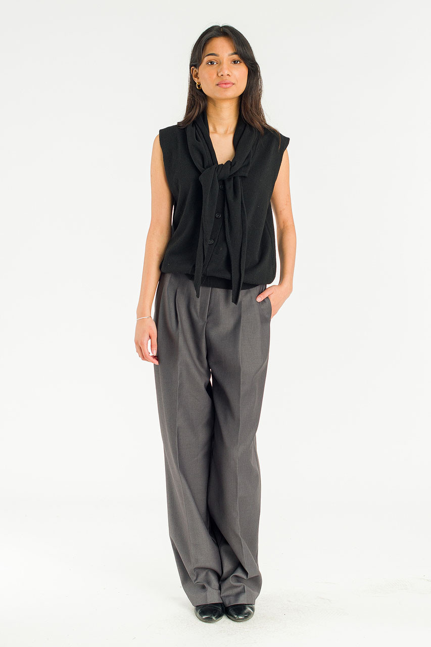 Shawl Set Vest, Black