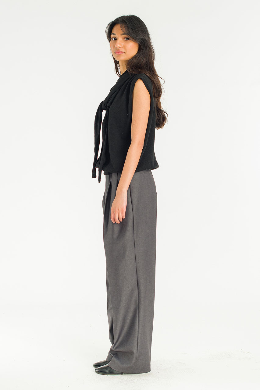 Shawl Set Vest, Black