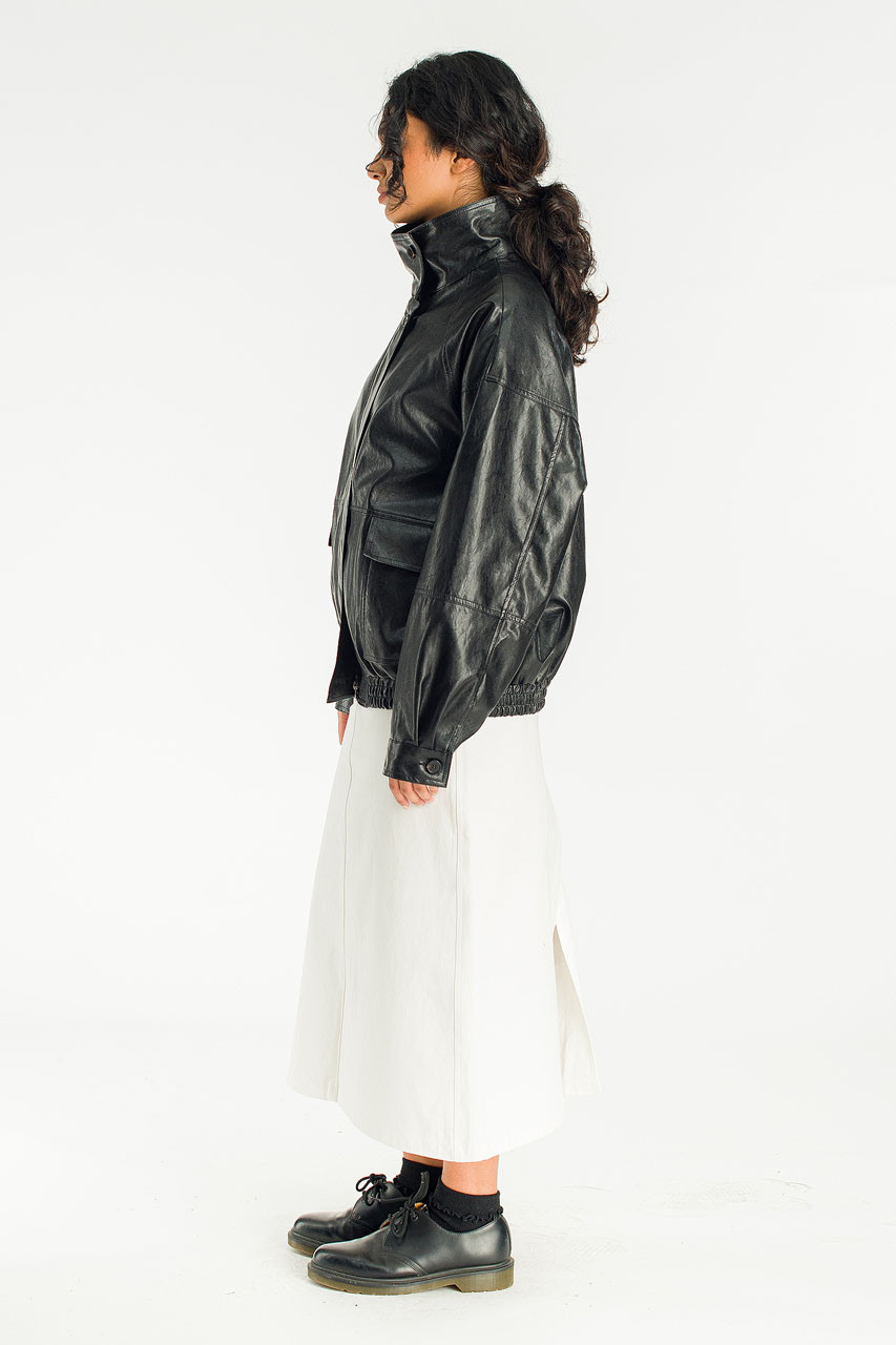 Eileen Faux Leather Jacket, Black