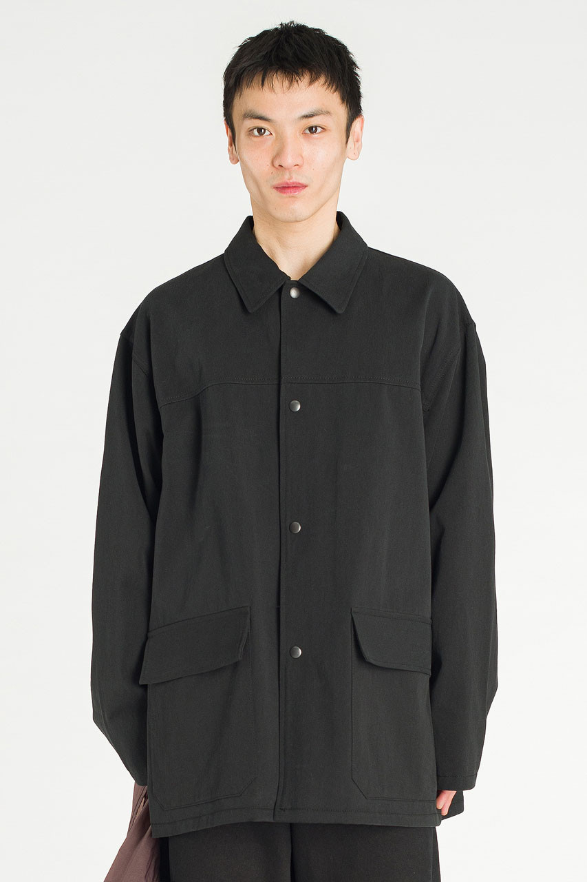 Menswear | Oversized Snap Jacket, Black