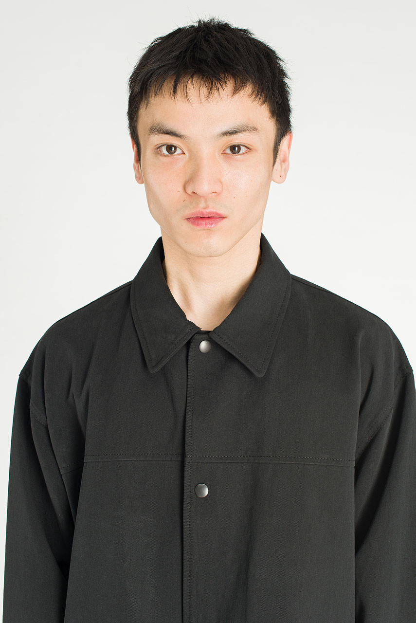 Menswear | Oversized Snap Jacket, Black