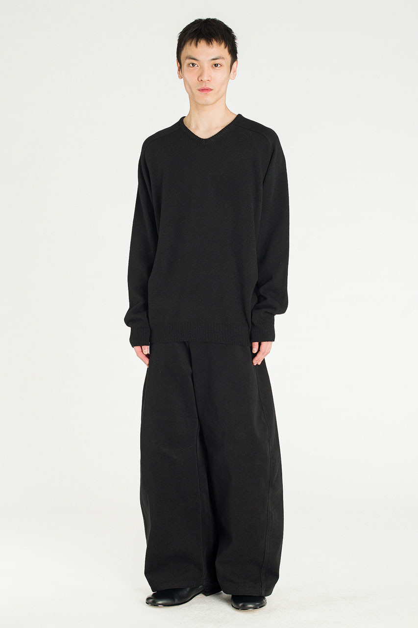 Menswear | Fine V Knit, Black