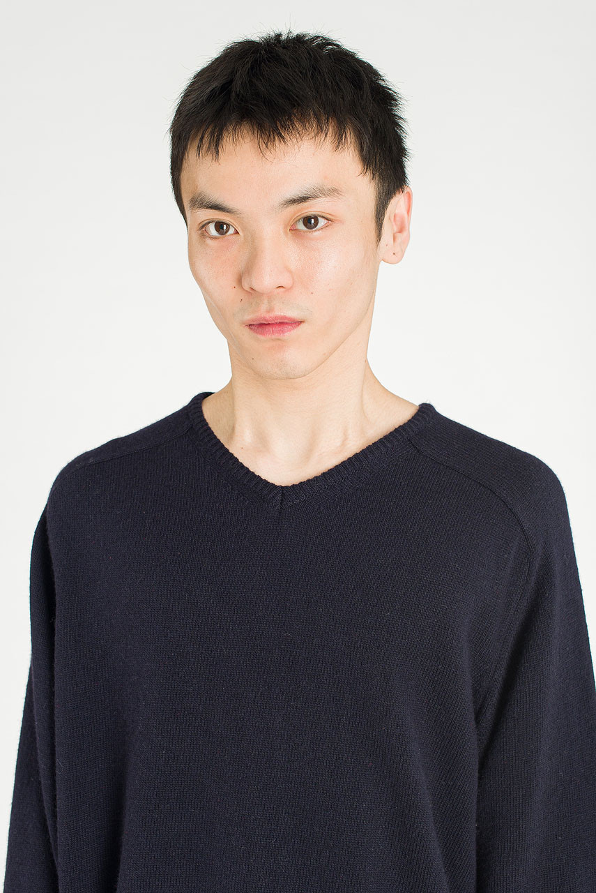 Menswear | Fine V Knit, Navy