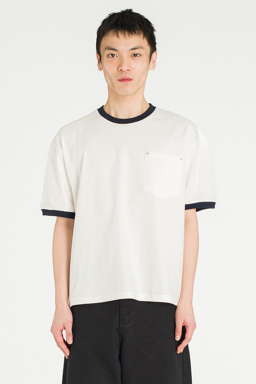 Menswear | Cropped Ringer Tee, Ivory