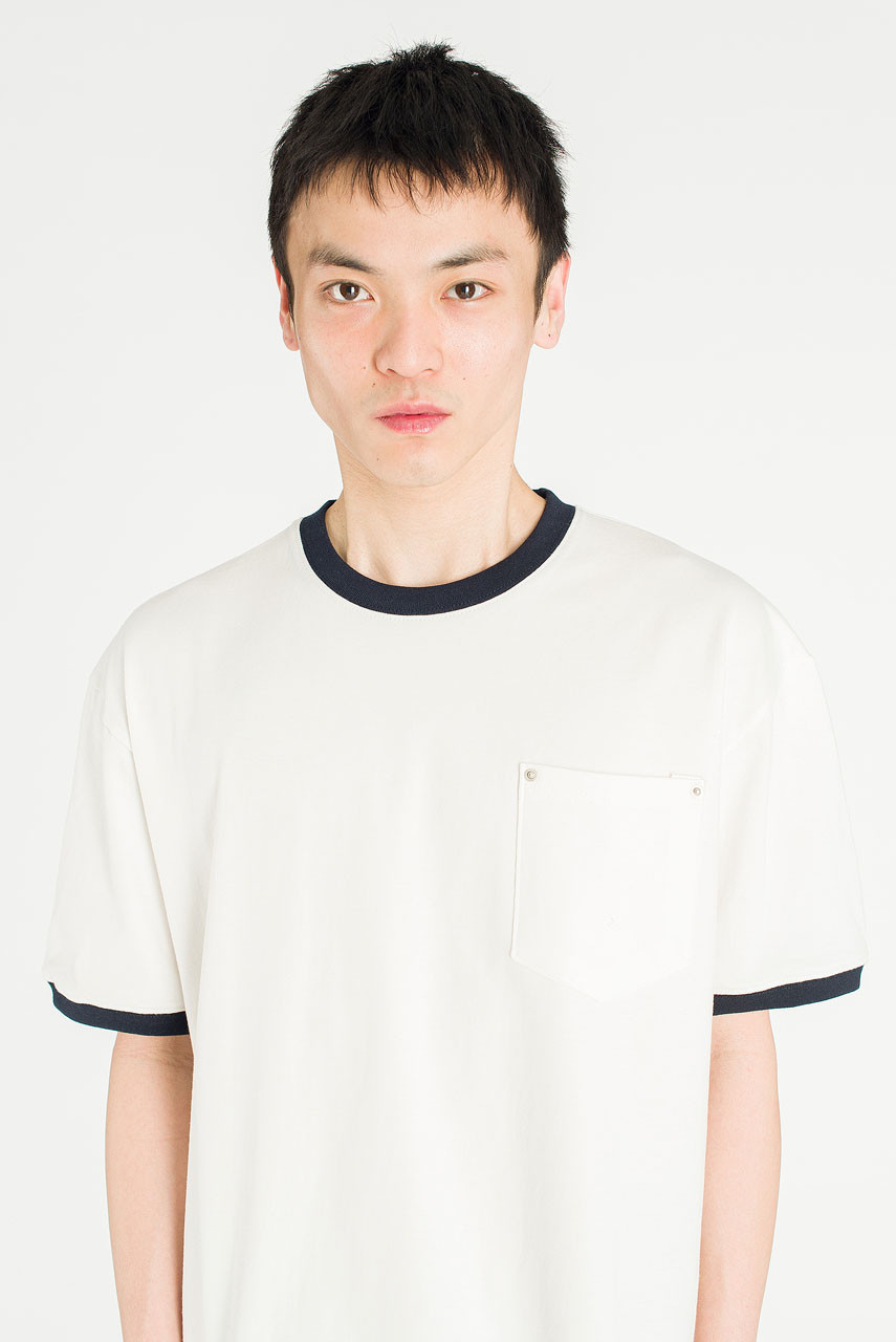 Menswear | Cropped Ringer Tee, Ivory