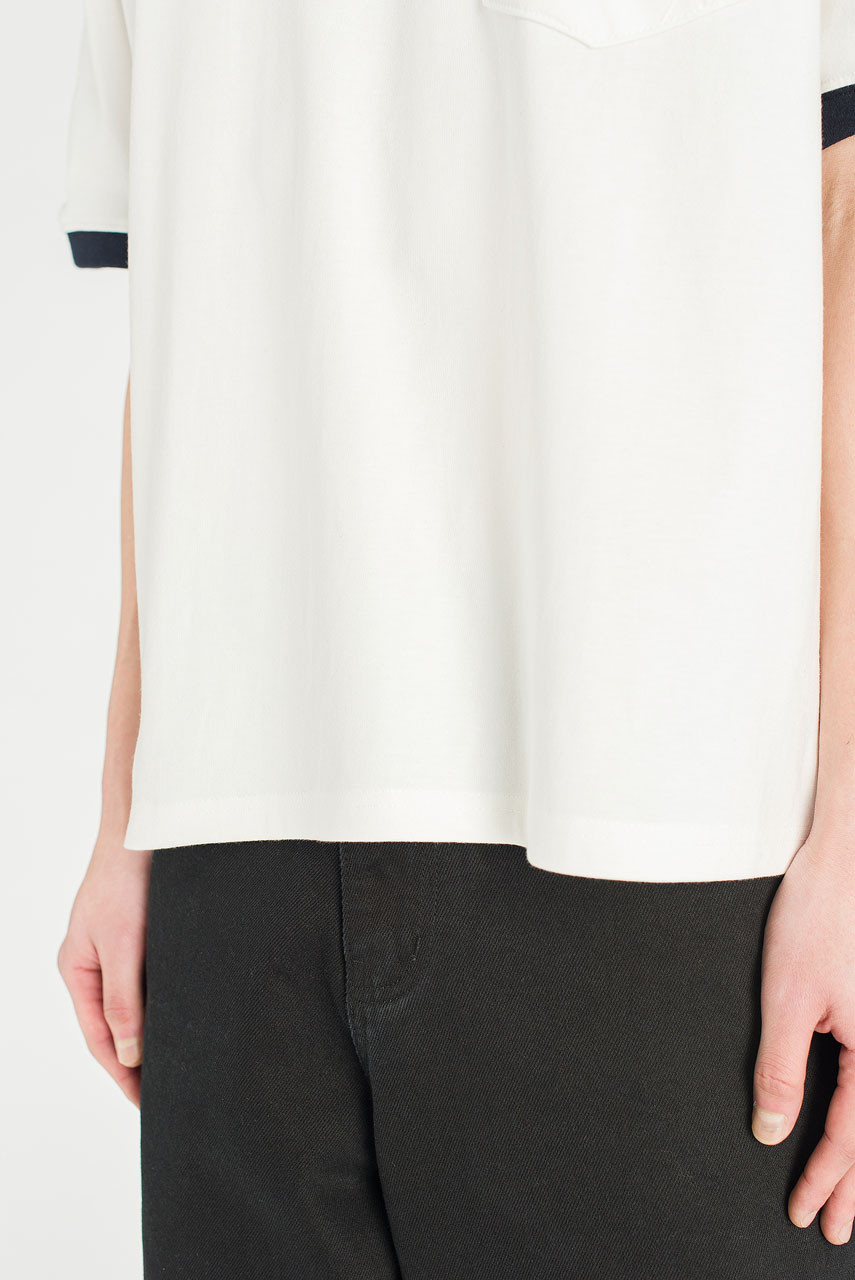Menswear | Cropped Ringer Tee, Ivory