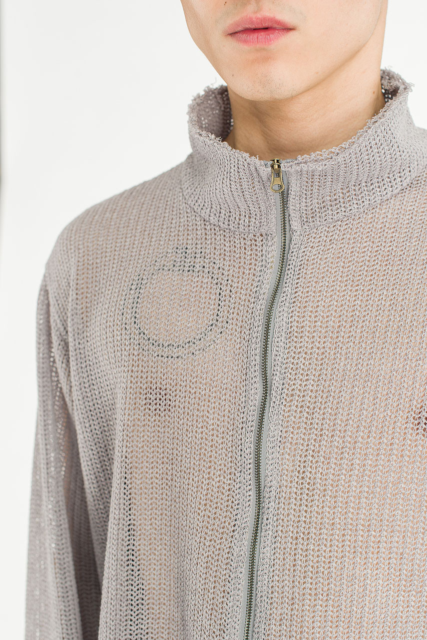 Menswear | Net Zip-Thru, Dark Grey