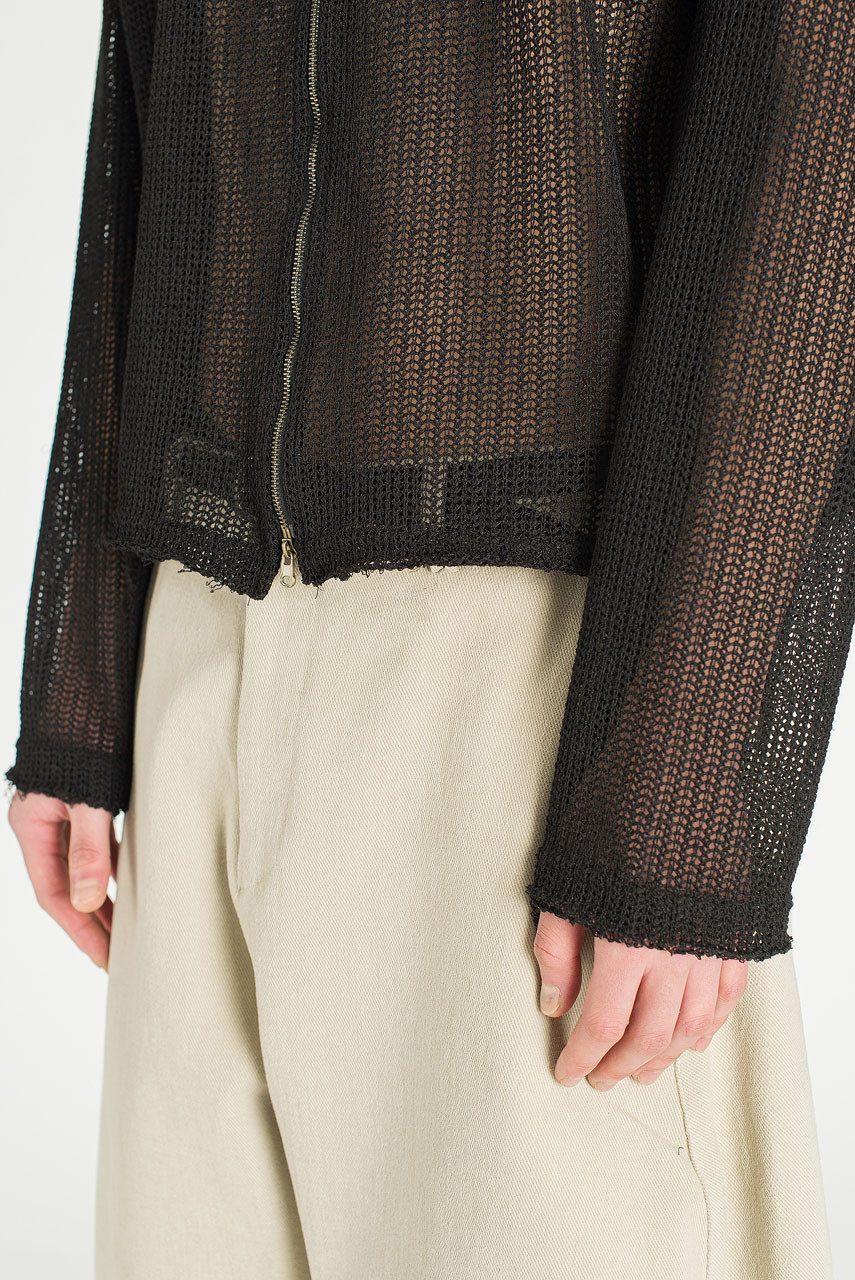 Menswear | Net Zip-Thru, Black