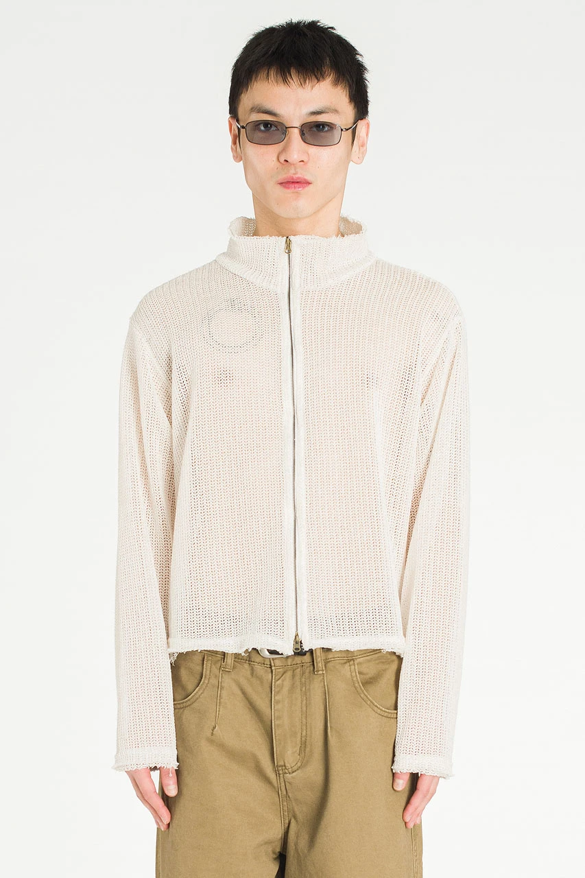 Menswear | Net Zip-Thru, Ivory