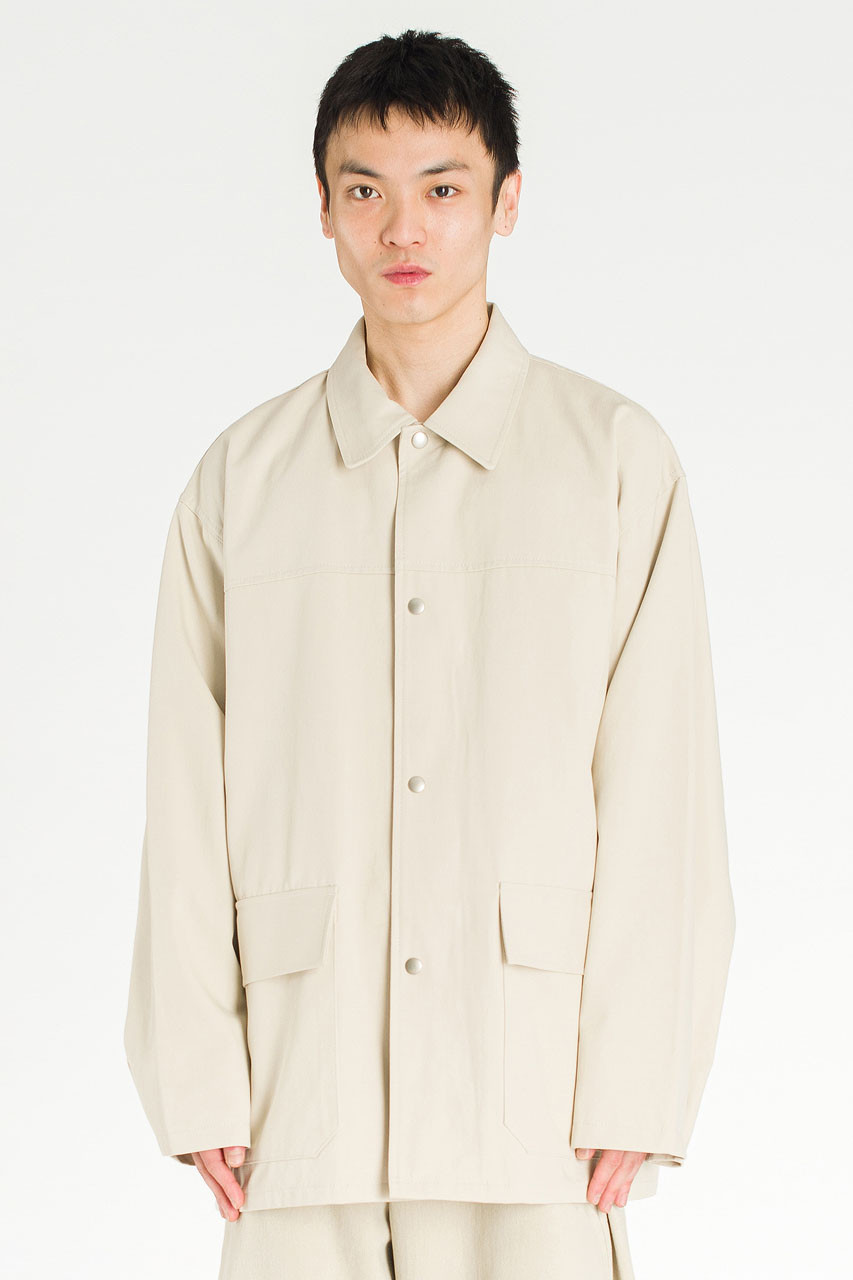Menswear | Oversized Snap Jacket, Stone