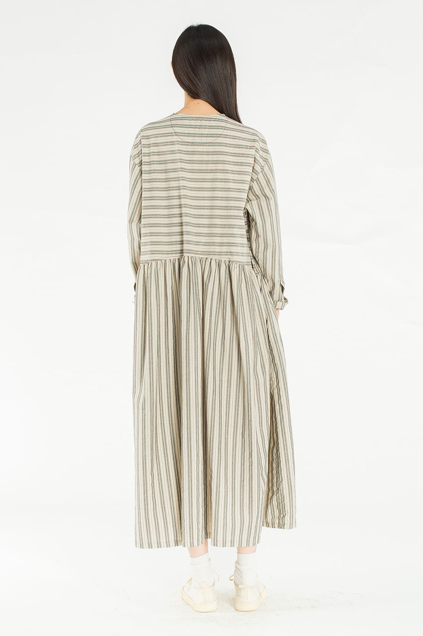 Lily Stripe Dress, Black