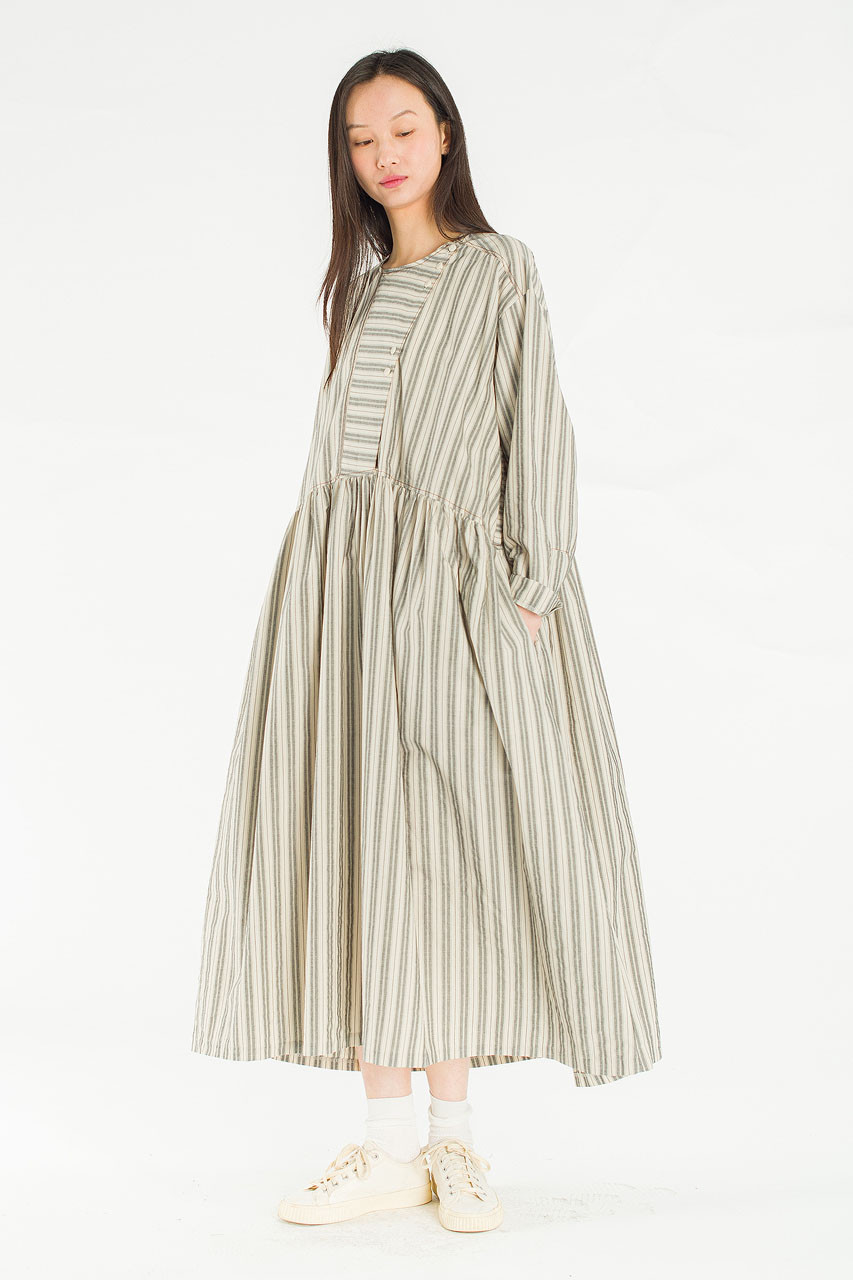 Lily Stripe Dress, Black