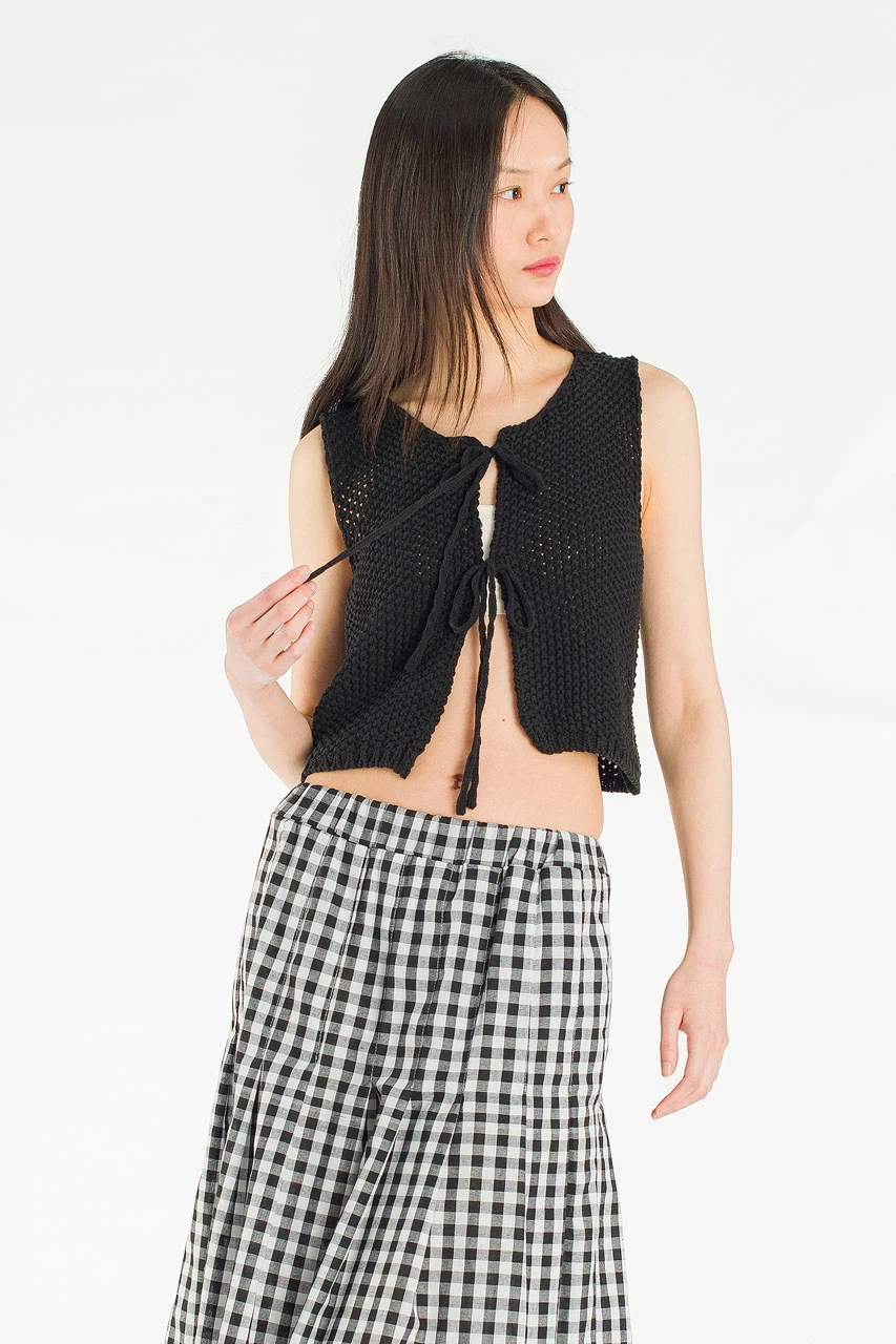May Knitted Vest, Black