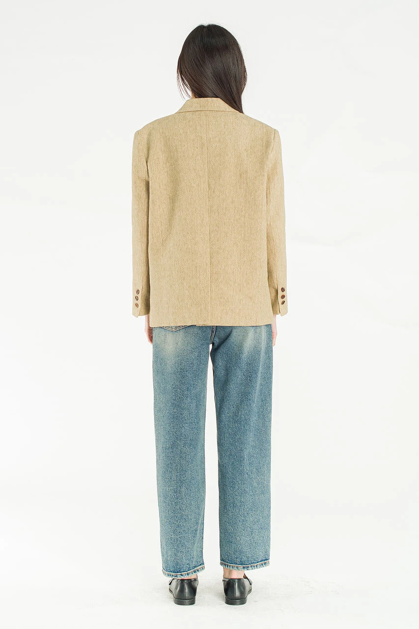 Salt Linen Jacket, Beige