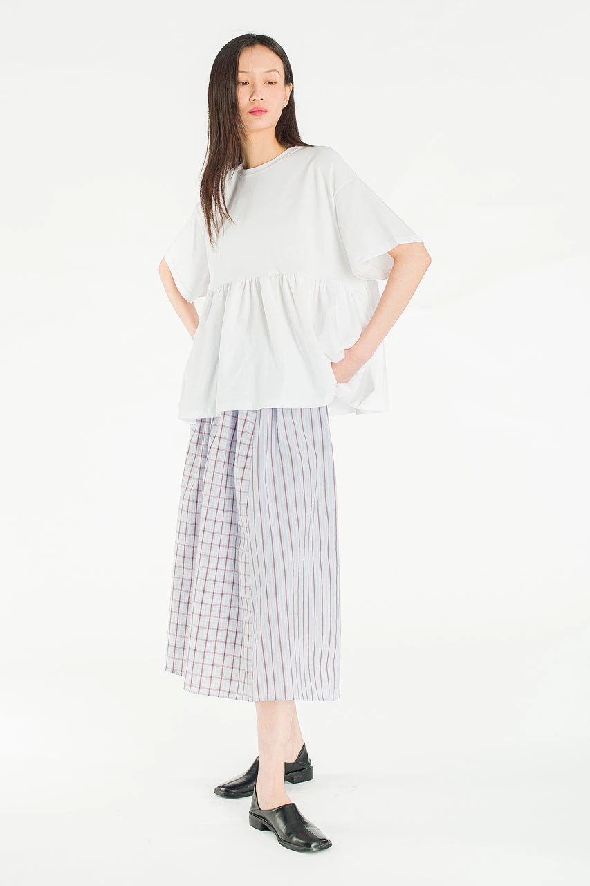 Frill Short Sleeve Tee, Ivory