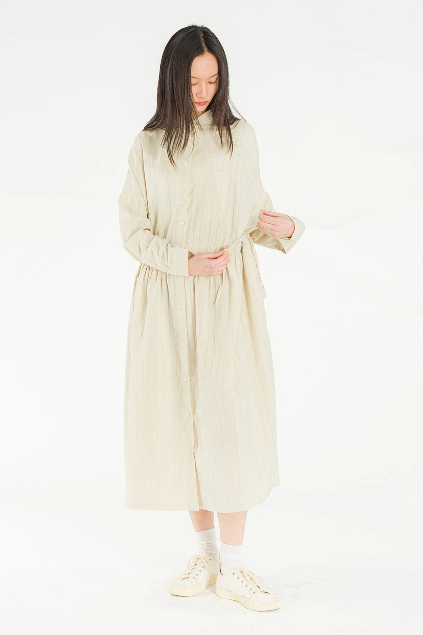 Bea Cotton Shirt Dress, Cream