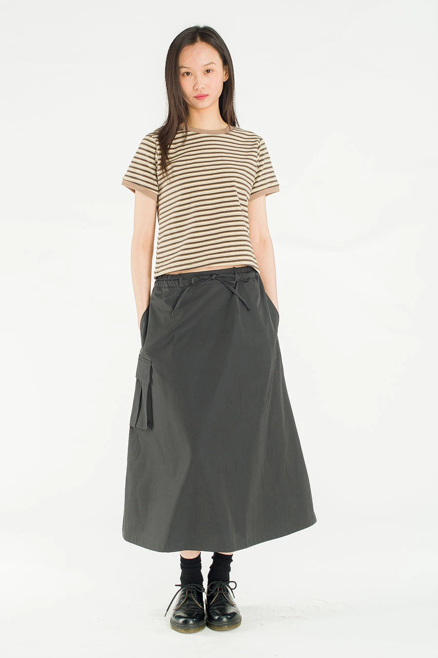 Bea Pocket Skirt, Charcoal