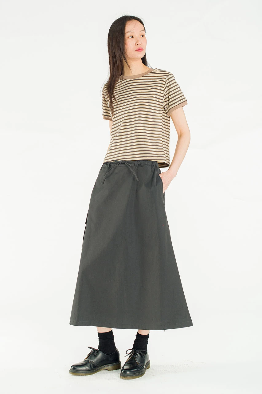Bea Pocket Skirt, Charcoal