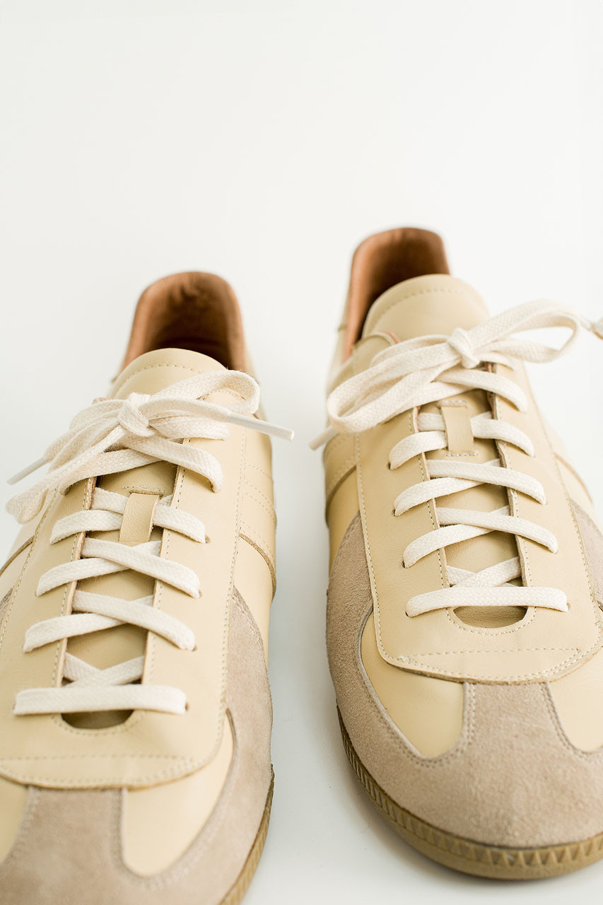 Menswear | Leather Army Trainer, Beige