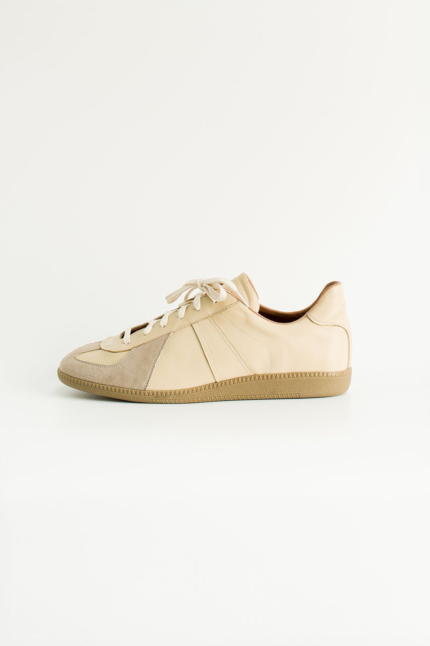 Menswear | Leather Army Trainer, Beige