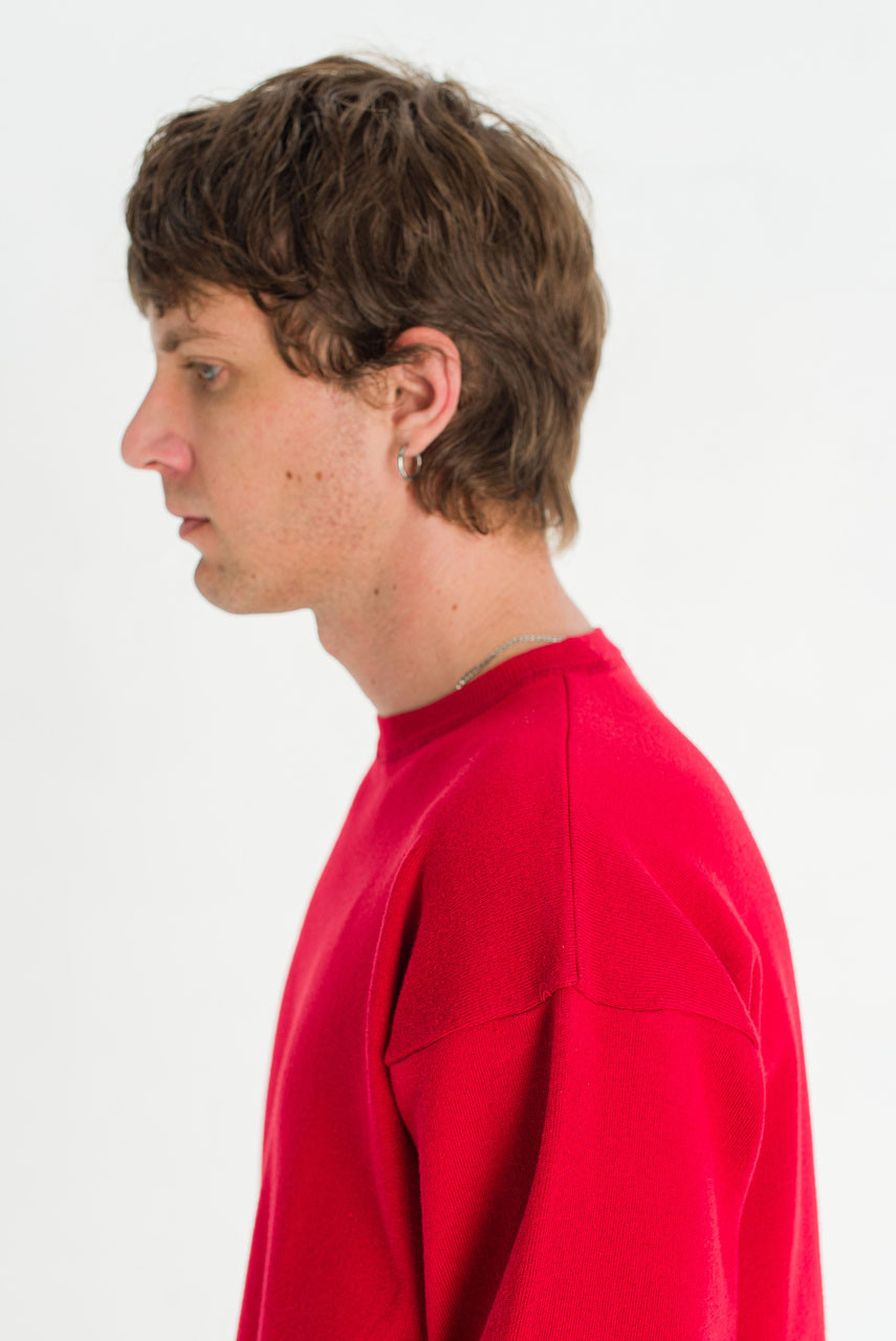 Menswear | Core Crew Knit, Red