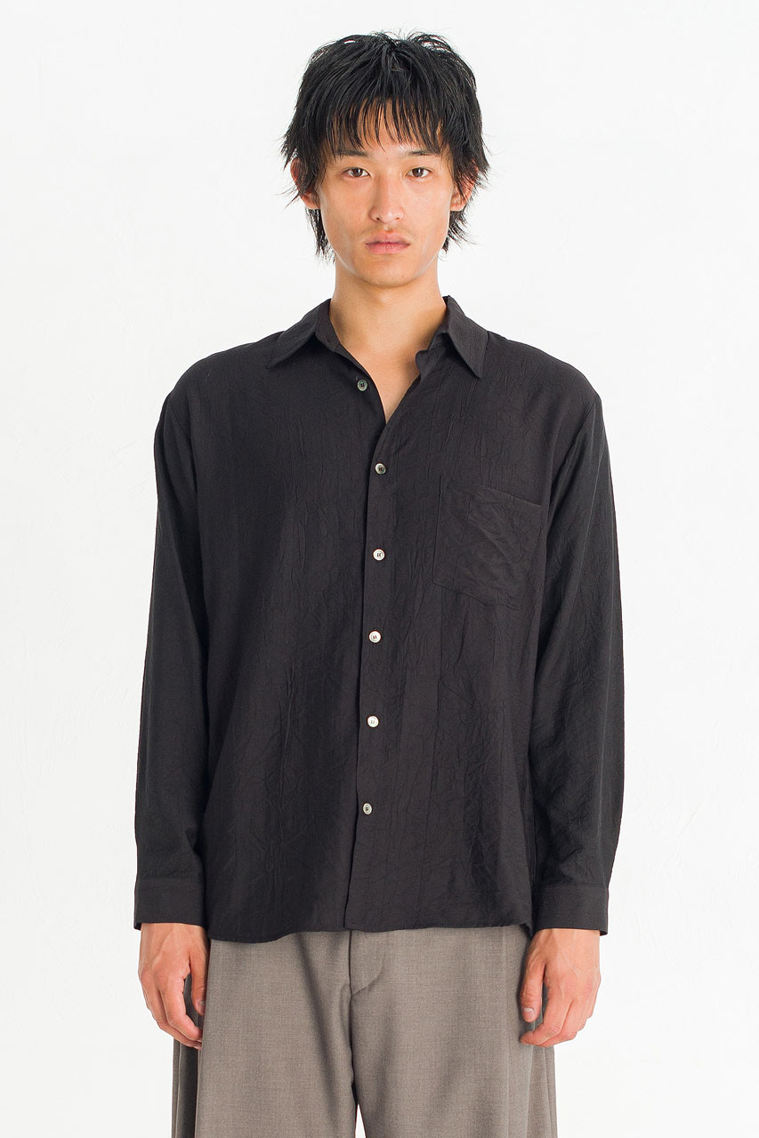Menswear | Crinkle Shirt, Black