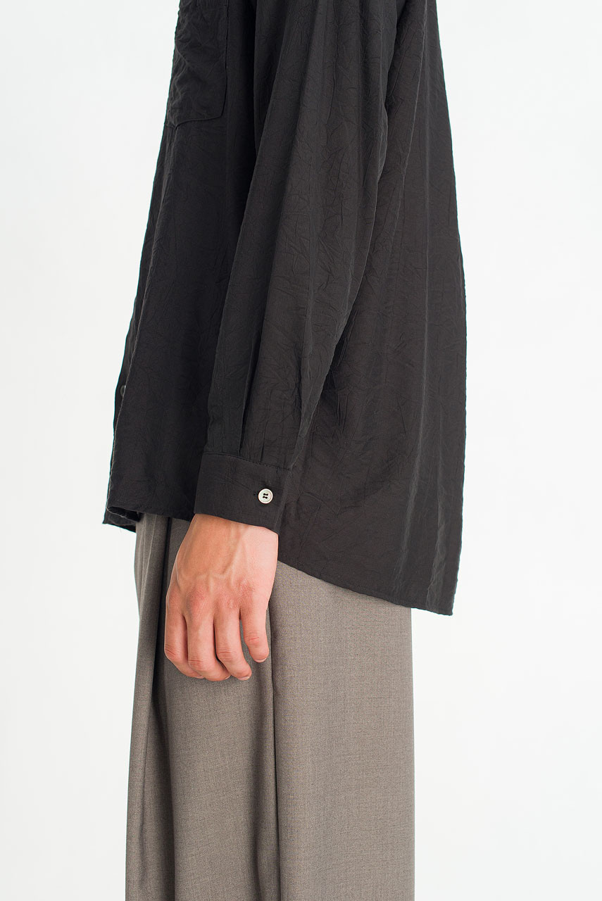 Menswear | Crinkle Shirt, Black