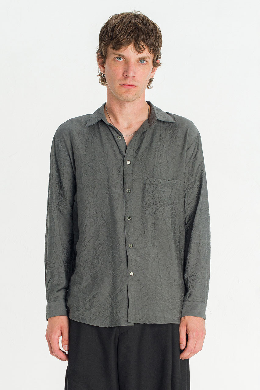 Menswear | Crinkle Shirt, Charcoal