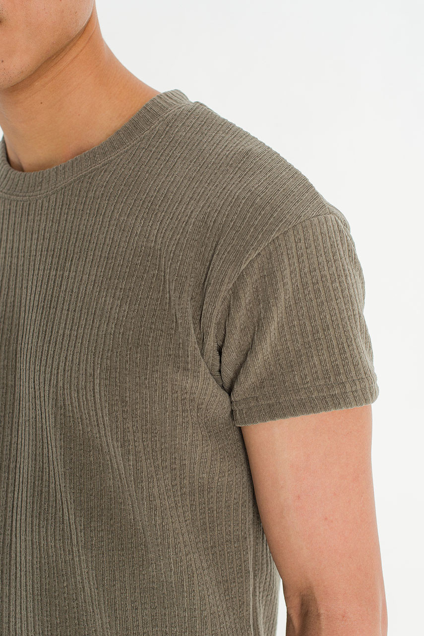 Menswear | Tonal Sheen Tee, Grey