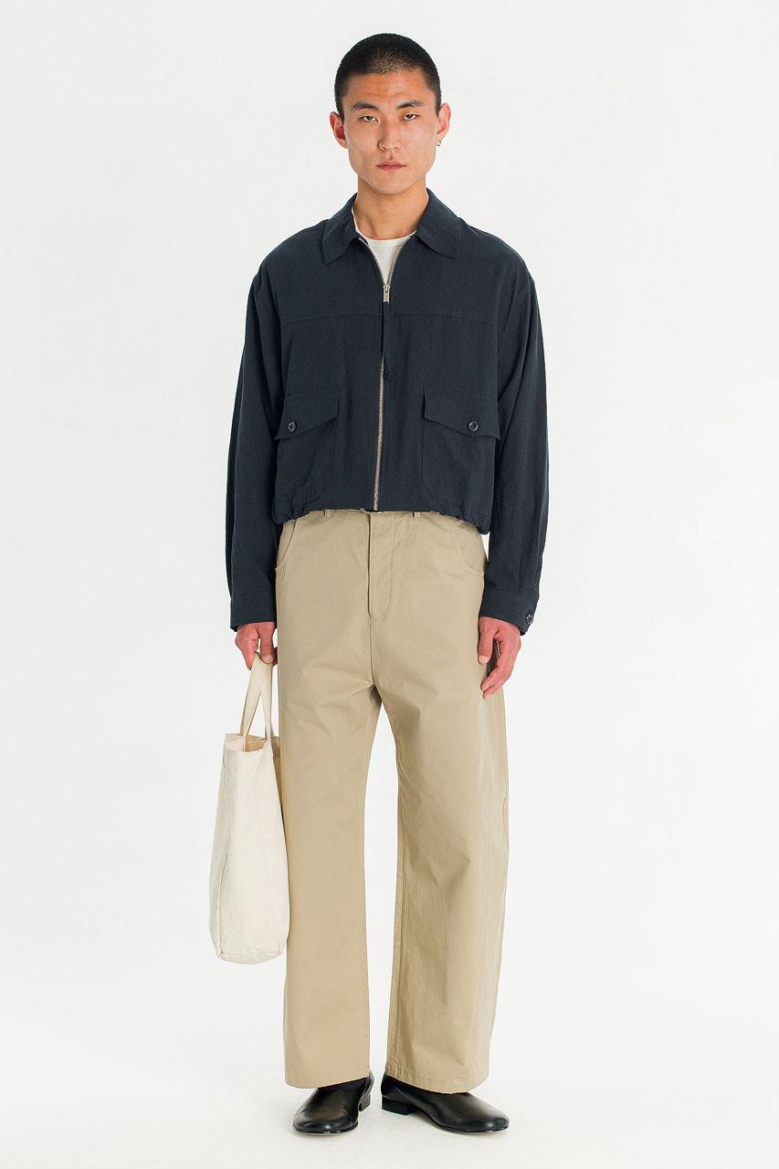 Menswear | Linen Blouson, Charcoal