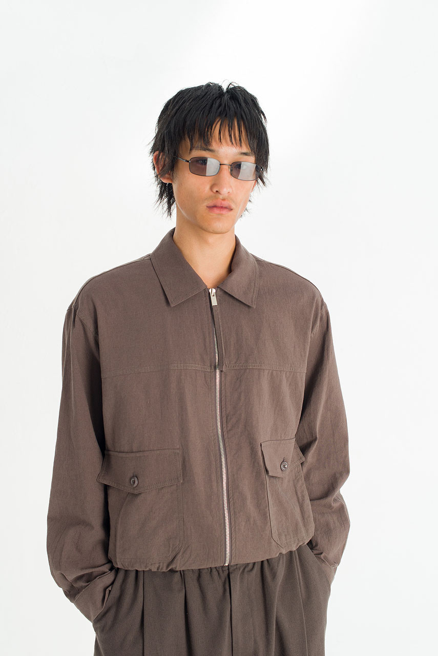 Menswear | Linen Blouson, Mocha