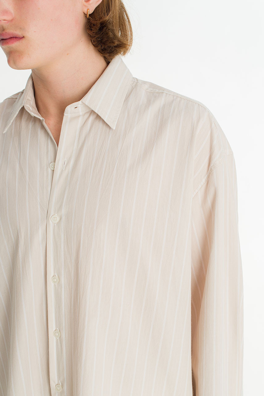 Menswear | Broad Stripe Shirt, Beige