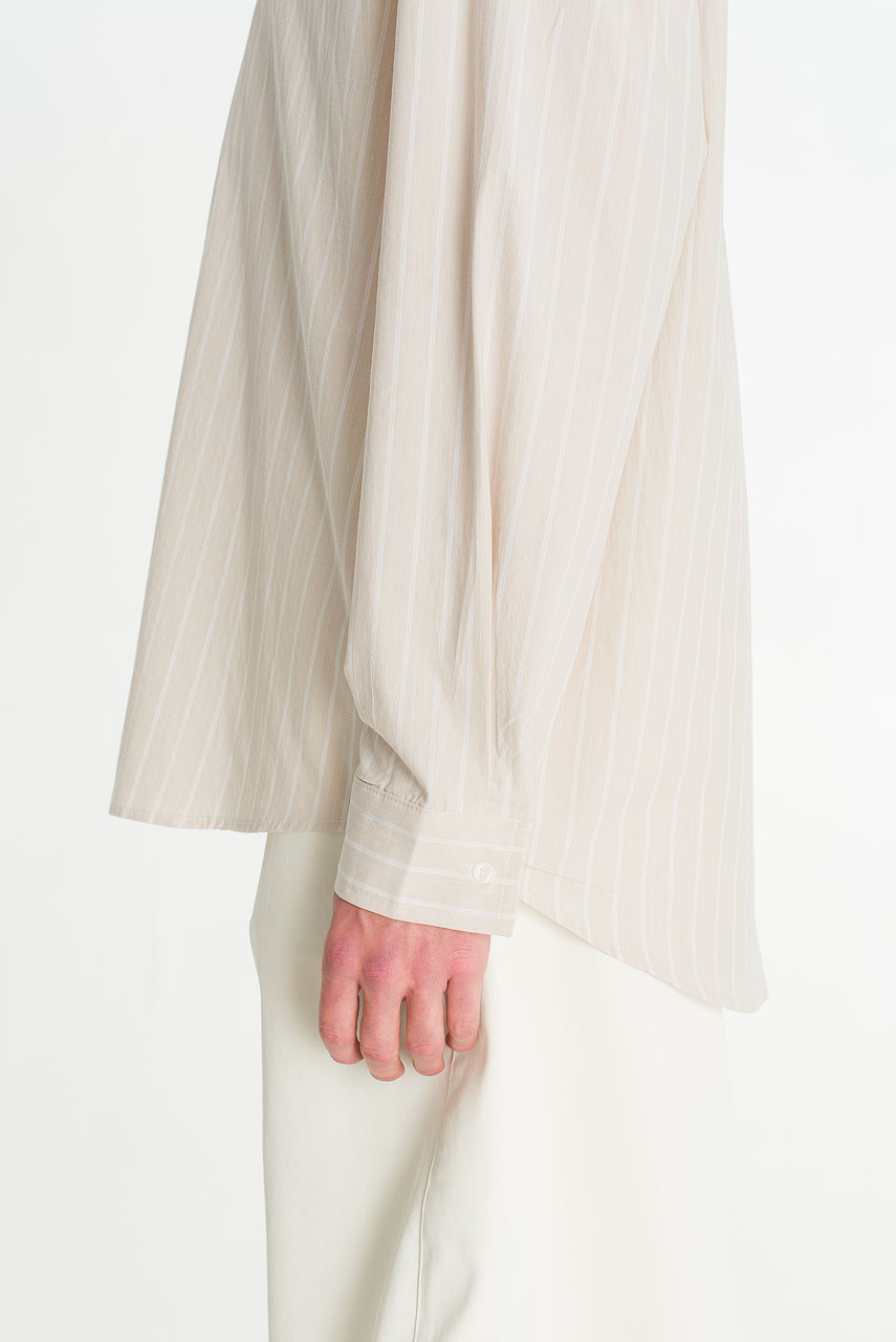 Menswear | Broad Stripe Shirt, Beige