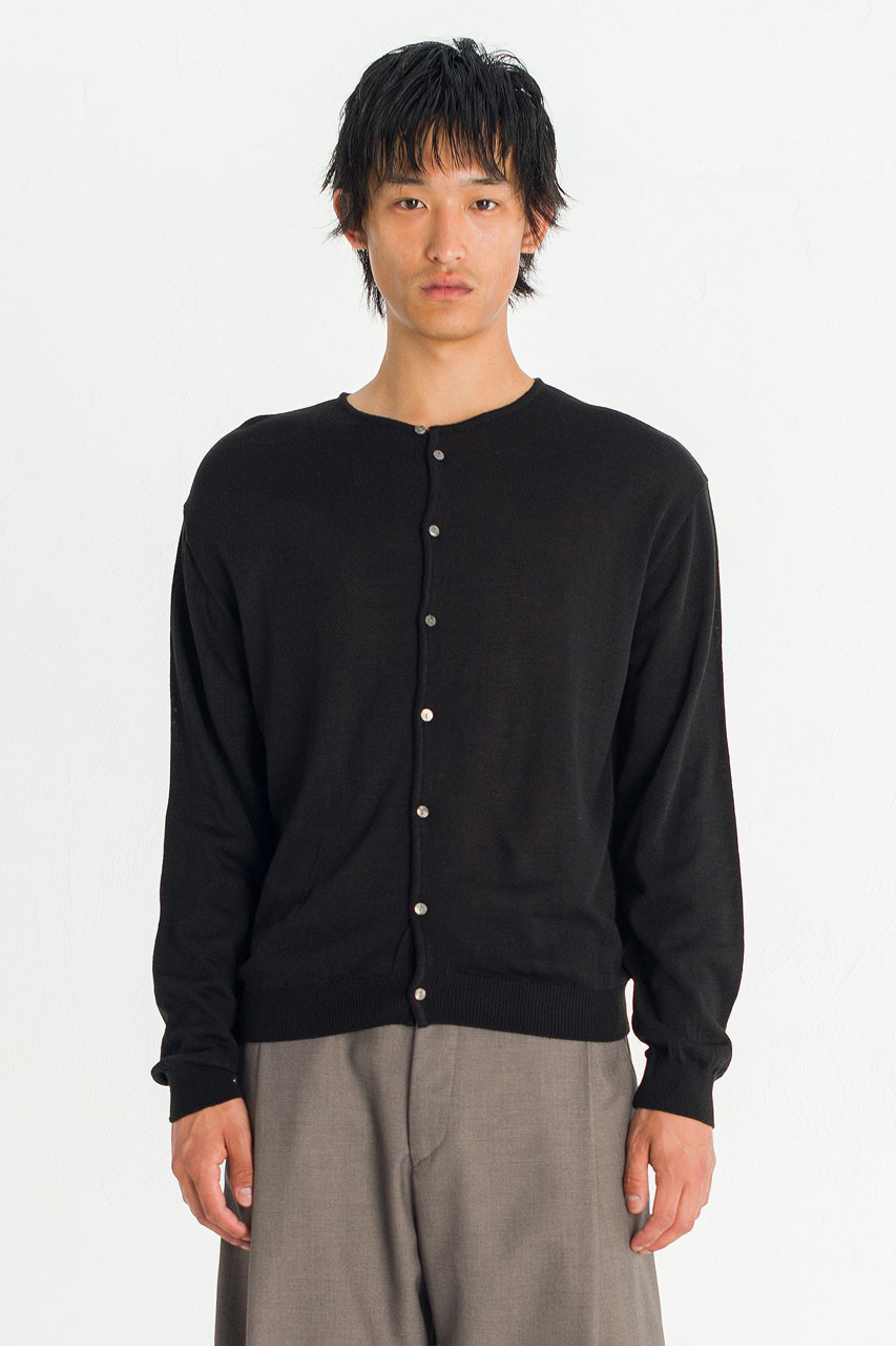 Menswear | Henley Cardigan, Black