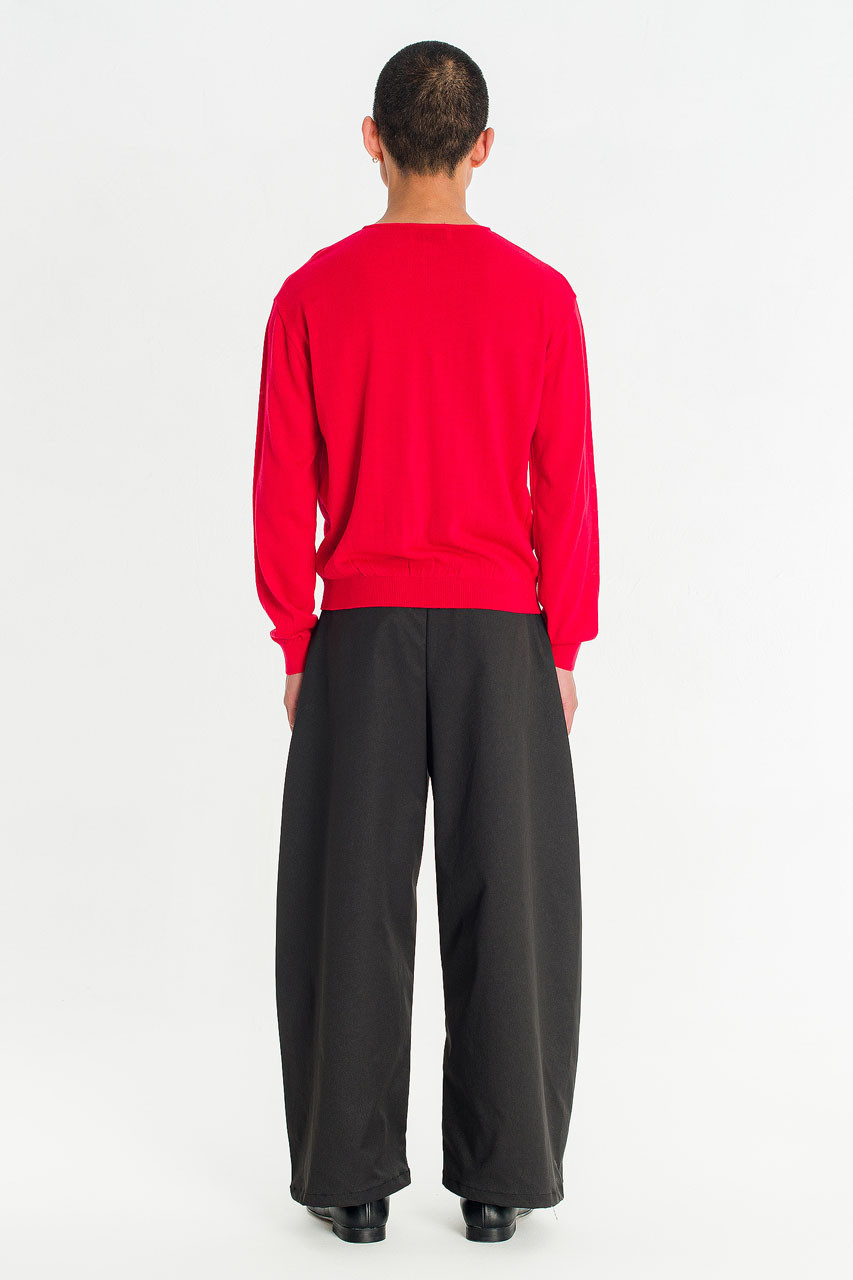 Menswear | Henley Cardigan, Red