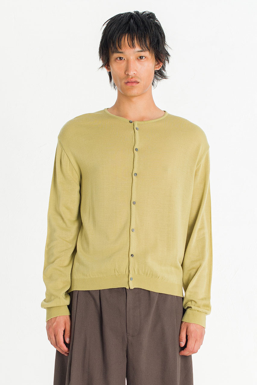 Menswear | Henley Cardigan, Olive