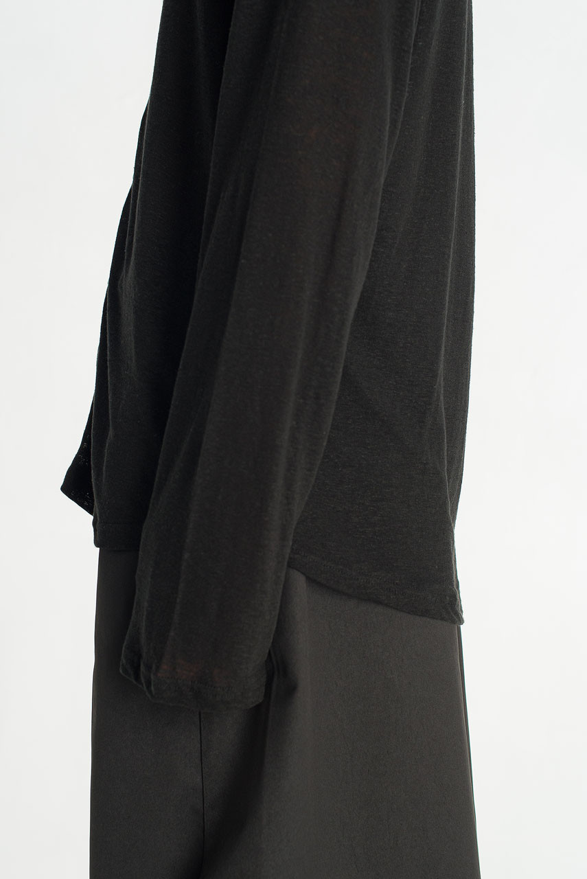 Menswear | Slub Cardi Tee, Black