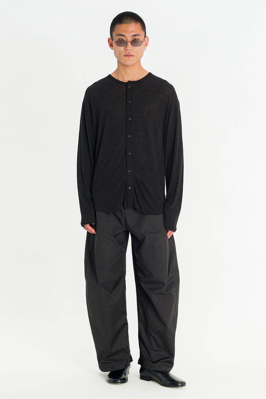 Menswear | Slub Cardi Tee, Black