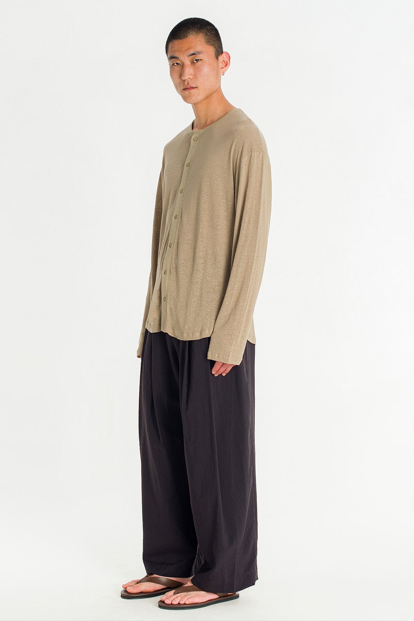 Menswear | Slub Cardi Tee, Beige