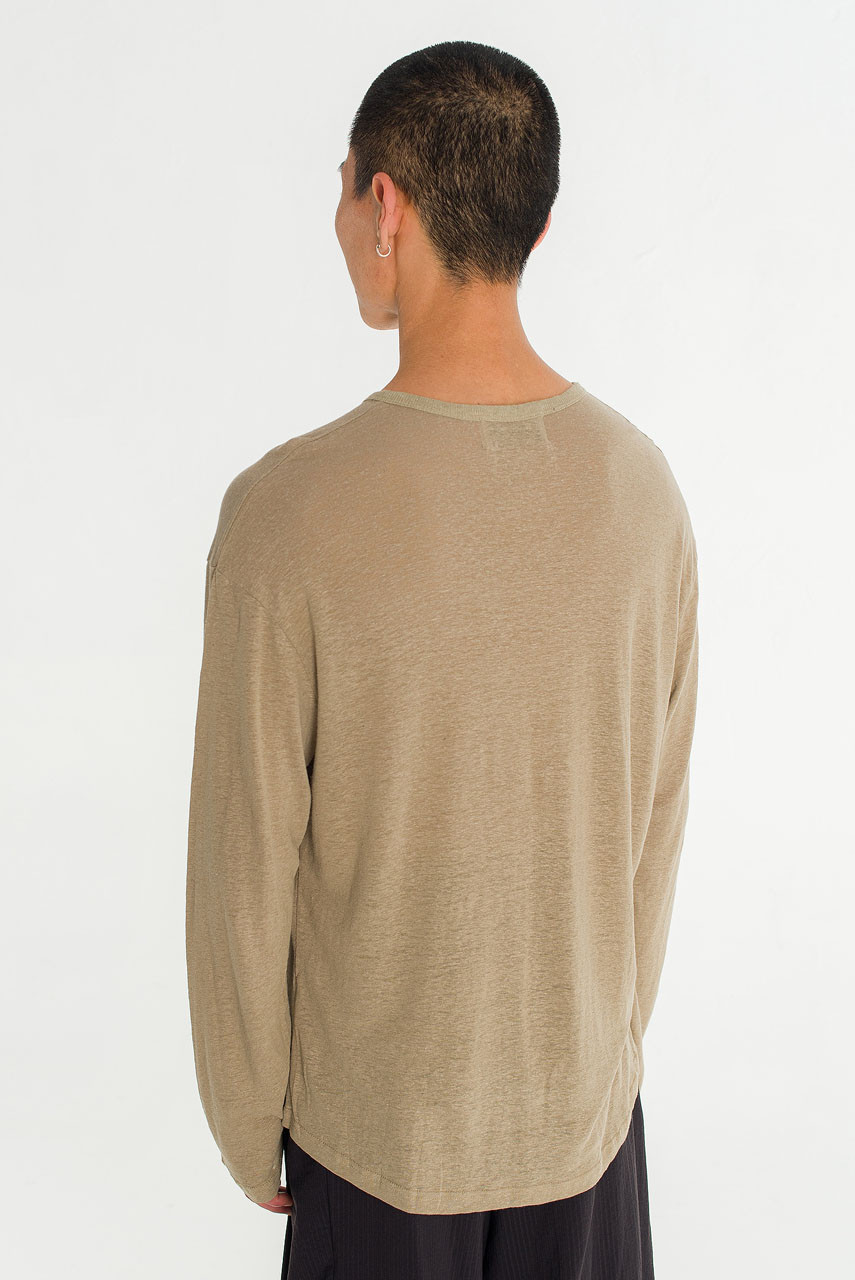 Menswear | Slub Cardi Tee, Beige