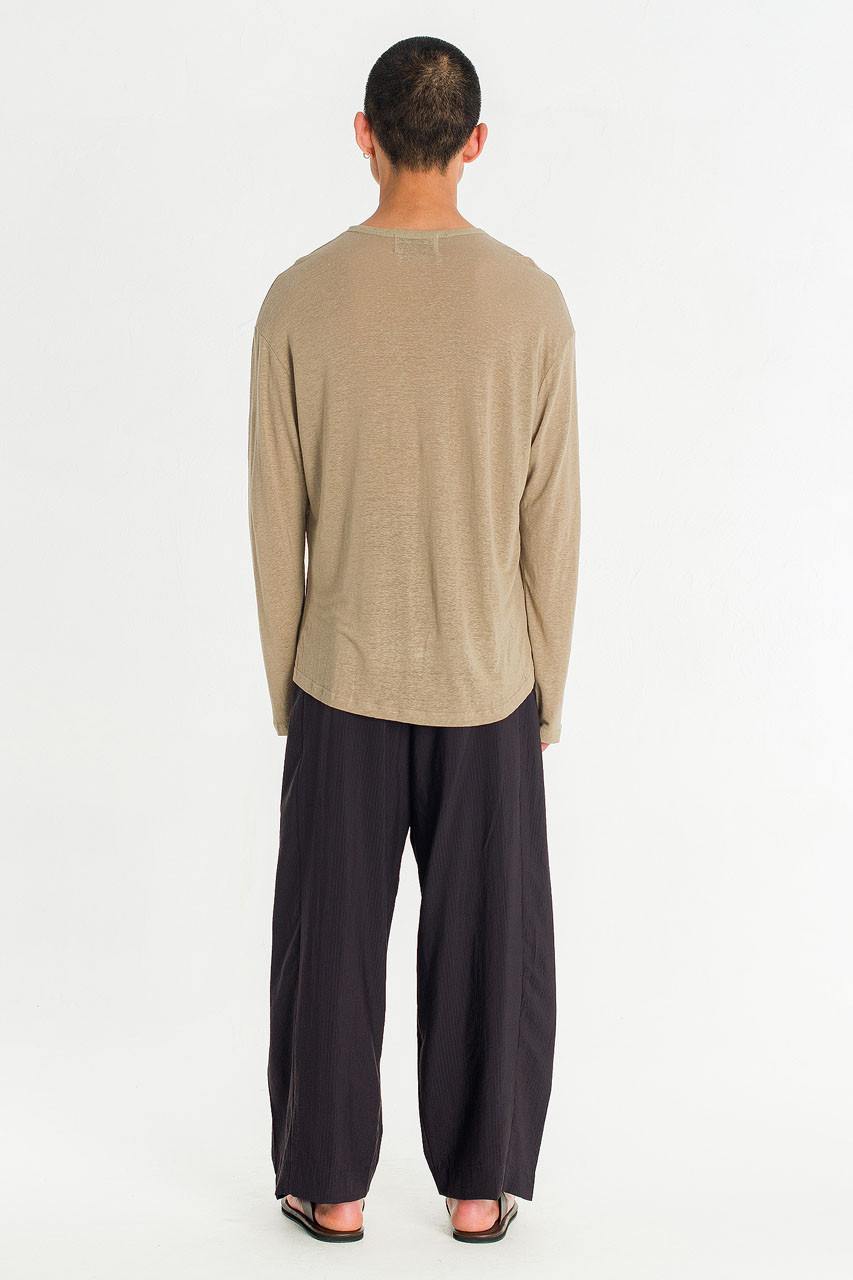 Menswear | Slub Cardi Tee, Beige