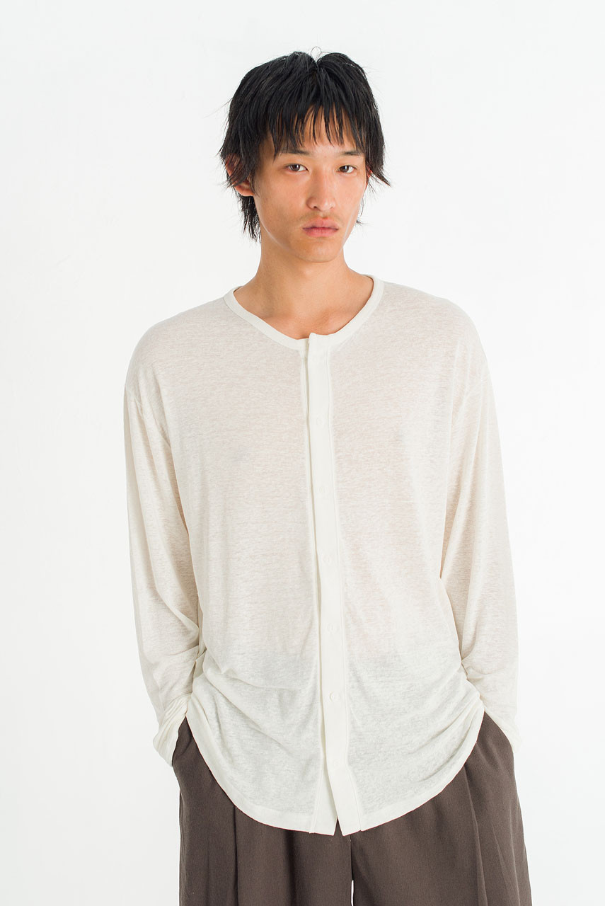 Menswear | Slub Cardi Tee, Ivory