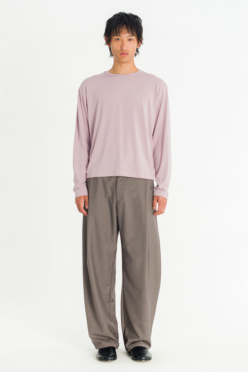 Menswear | Boat-Neck Long-Sleeve Tee, Lilac