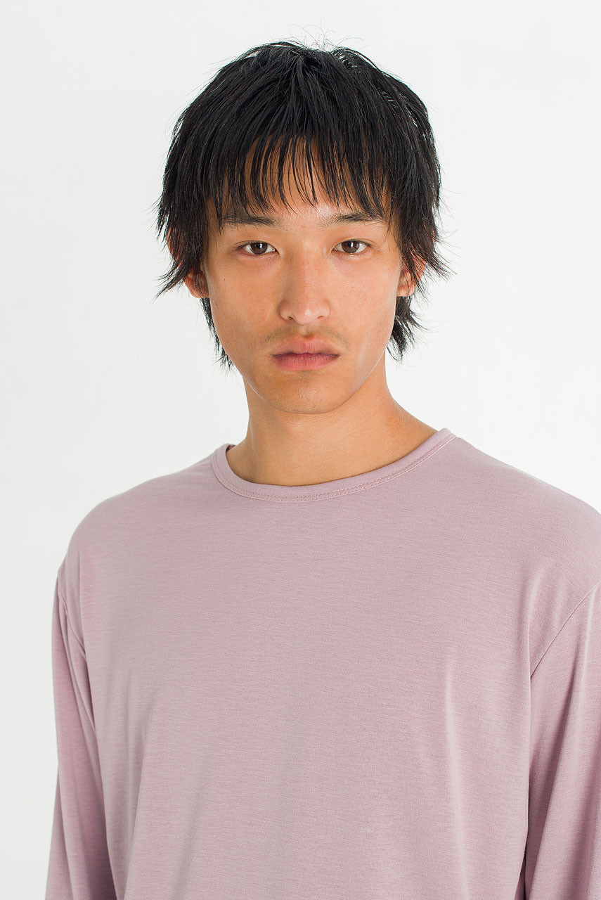 Menswear | Boat-Neck Long-Sleeve Tee, Lilac