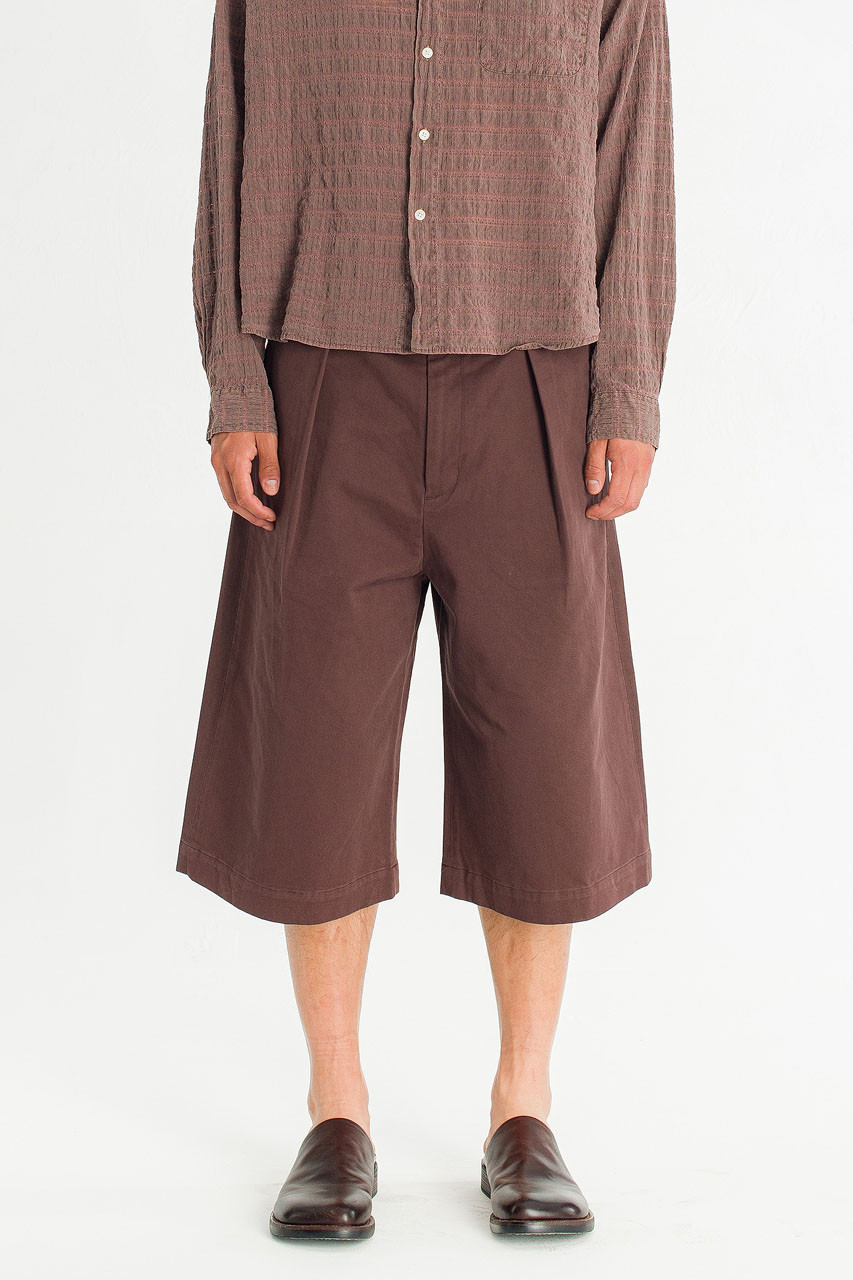 Menswear | Twill Bermuda Shorts, Brown
