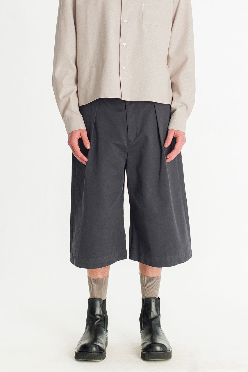 Menswear | Twill Bermuda Shorts, Charcoal